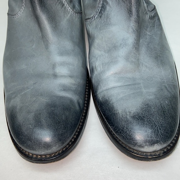 Zadig and Voltaire leather moto boots size 38, gorgeous blue leather - Picture 5 of 11